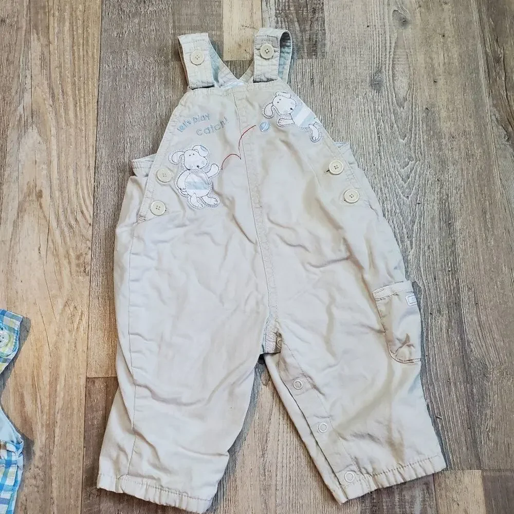 𝅺The childrens place two 3-6 months overalls